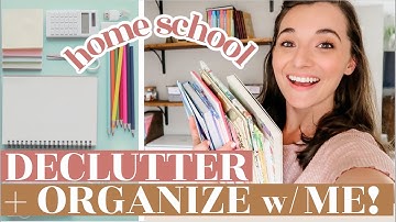EXTREME DECLUTTER + ORGANIZE WITH ME For BACK TO SCHOOL! HOMESCHOOL ROOM TOUR 2021| Messy To Minimal