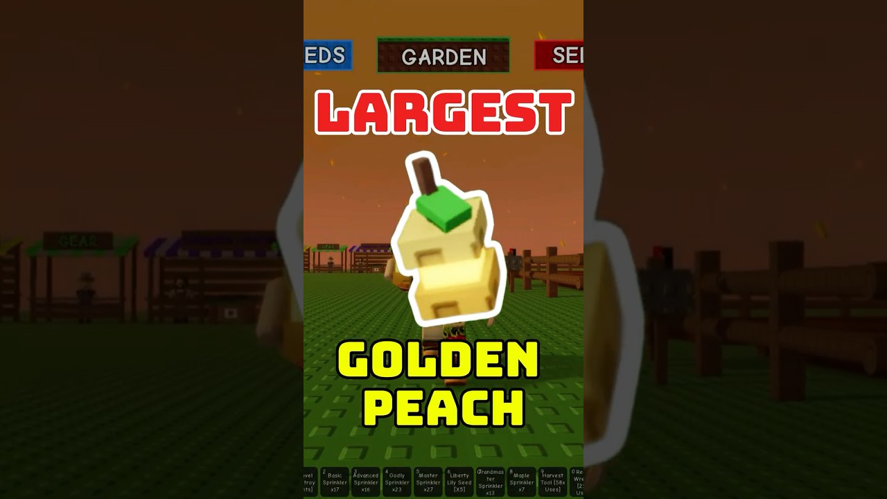 LARGEST GOLDEN PEACH in Grow a Garden 