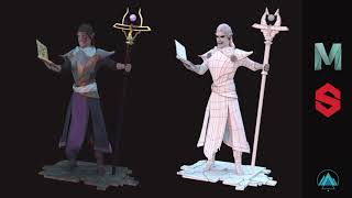 Fantasy Mage - 3D Model Turnaround