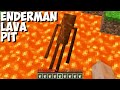 You will be shocked where does lead ENDERMAN PIT in LAVA in Minecraft ! LAVA PASSAGE !