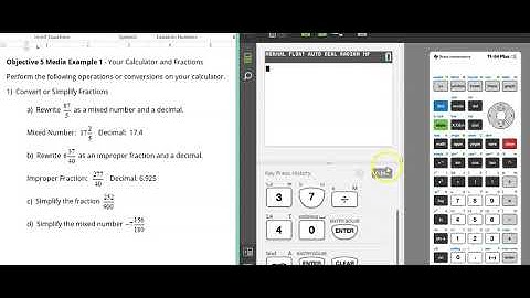 TI 84 Plus CE and Fraction Conversions