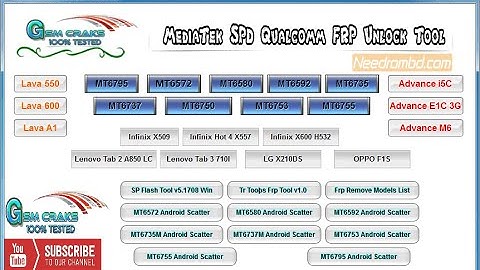 1 click frp remove tool | MediaTek SPD Qualcomm FRP Unlock Tool