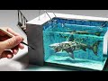 How to make a zombie shark in a swimming pool diorama  polymer clay  epoxy resin