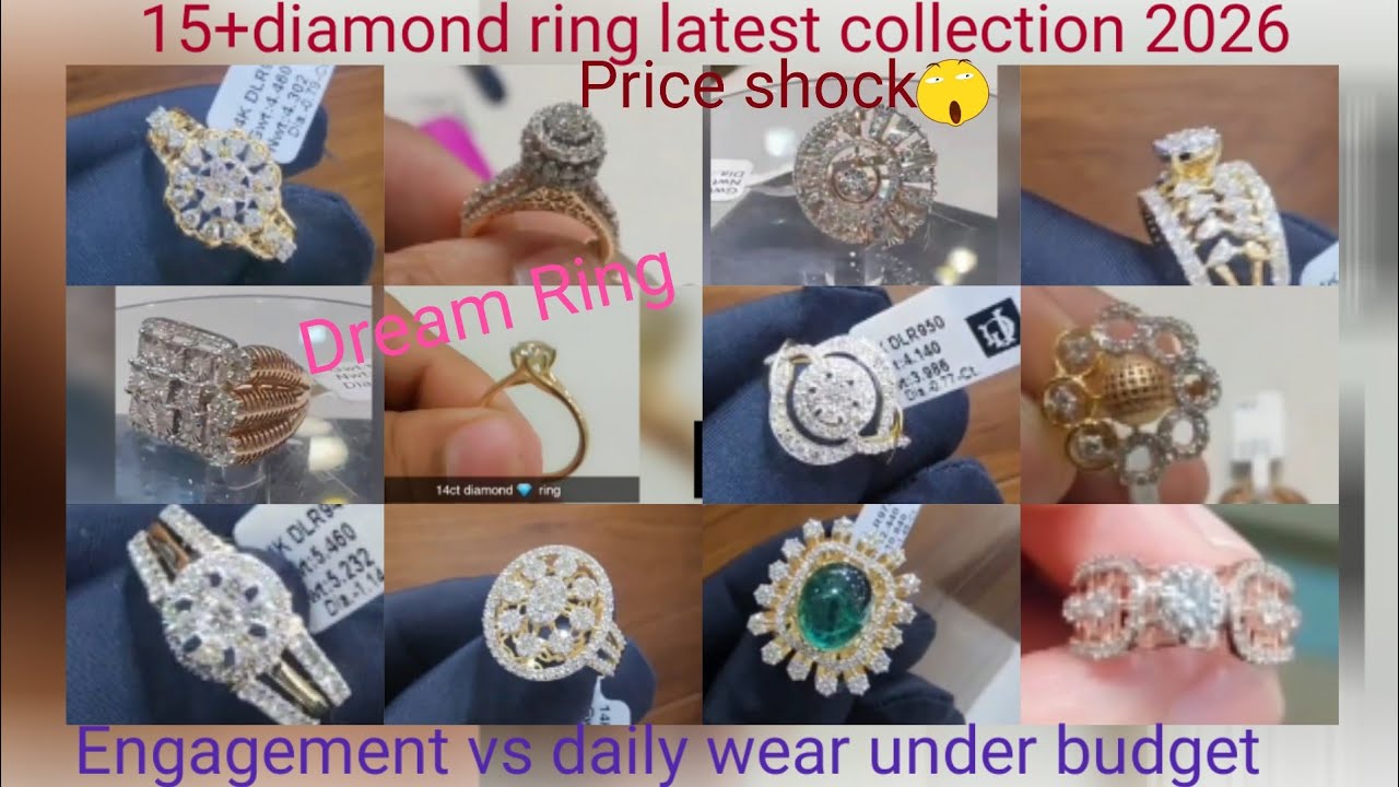 Latest Diamond Ring Collection 2026. GIA Certified  Engagement & Daily Wear Diamond 