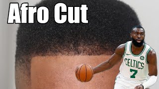 Haircut Tutorial: Jaylen Brown Afro Cut