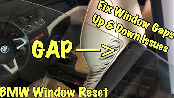 Initialize WINDOW REGULATOR - Reset BMW Power Windows