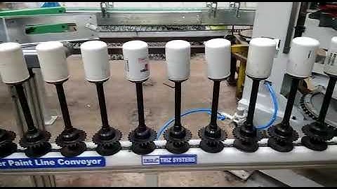 Filter paint line conveyor