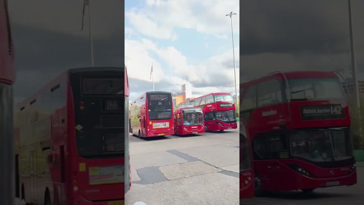 A Sea of Red Buses at Brent Cross.
