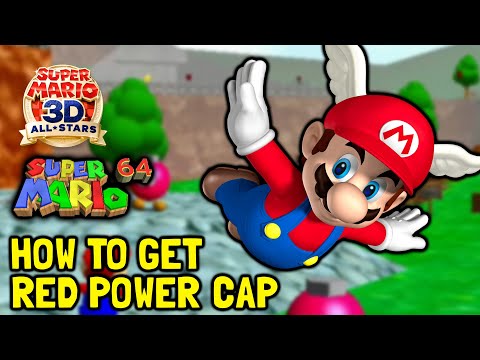 Super Mario 64 (3D All-Stars) How To Get The Red Power Cap (Use Red Blocks)