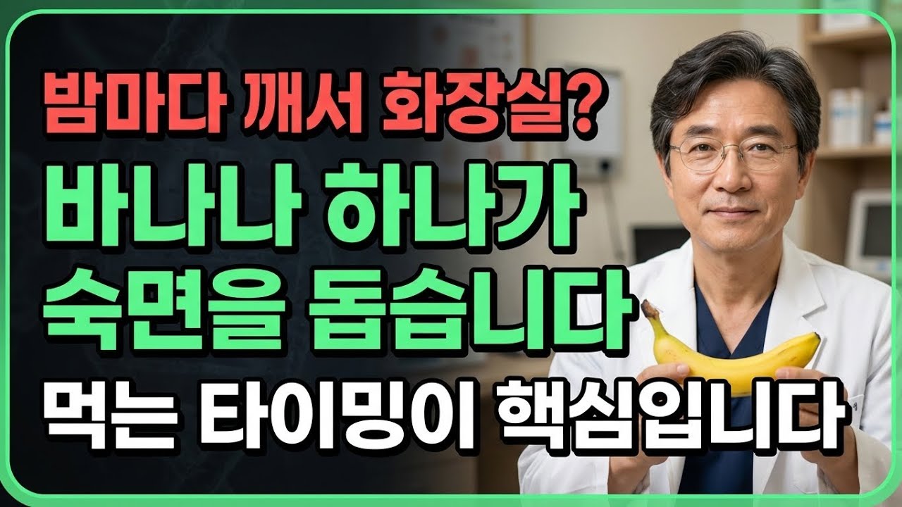 밤마다 깨서 화장실 가시나요? 단 하나의 바나나가 숙면을 돕는 이유와 먹는 타이밍