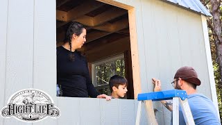 SHED TO HOUSE BUILD. The final windows are now in. Building a shed to house as a family.