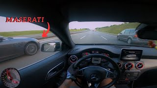 Mercedes CLA 200 POV Drive on Autobahn no Top Speed in Germany POV Drive 4k