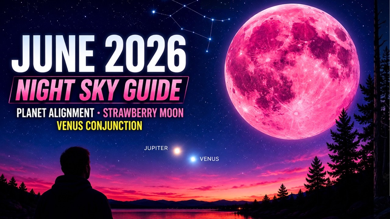 June 2026 Night Sky Guide: Rare Planet Alignment, Strawberry Moon ...