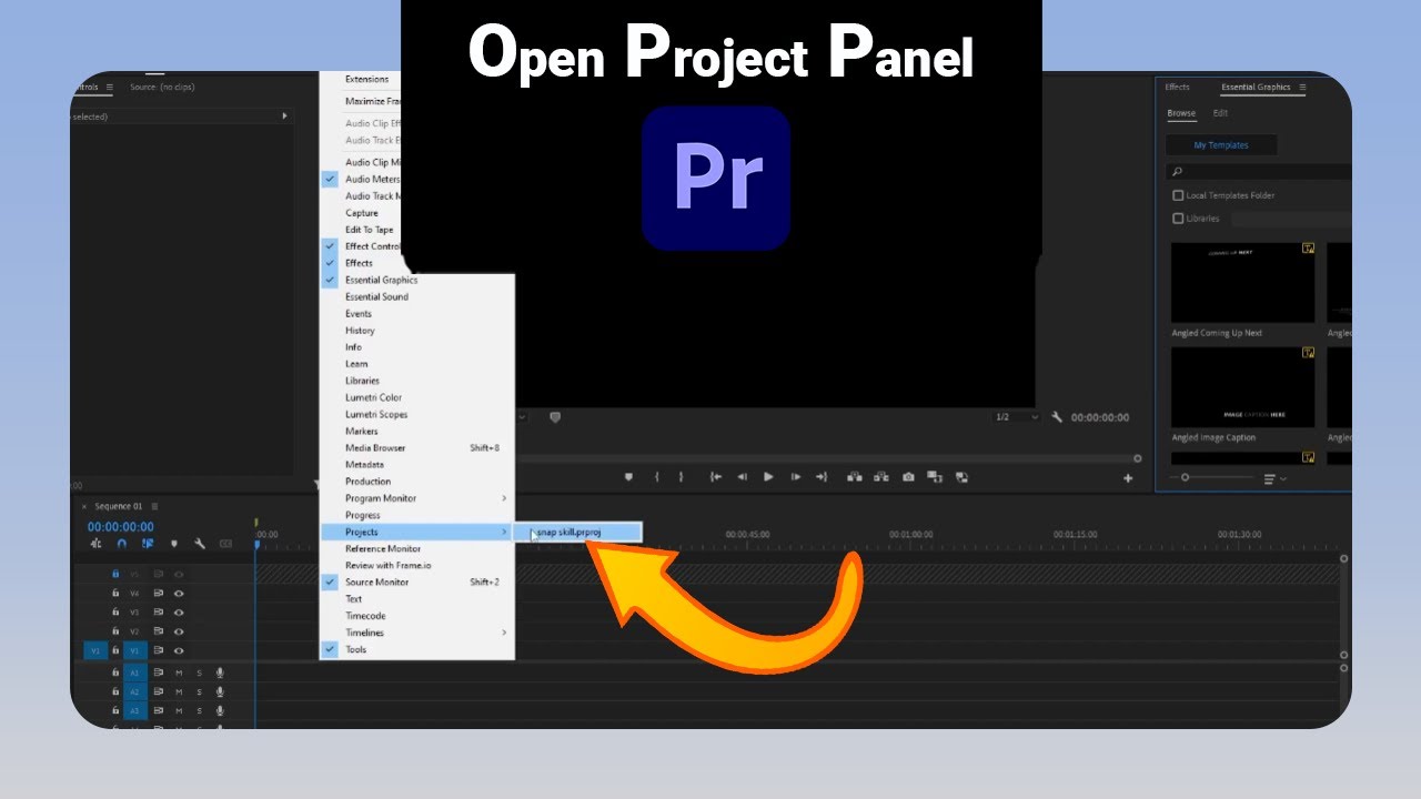 How to Open Project Panel on Premiere Pro [NEW] - YouTube