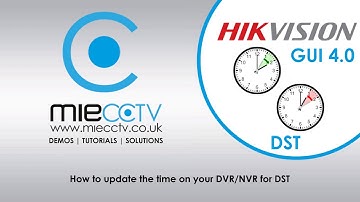 How to adjust the time for DST on your Hikvision DVR/NVR (GUI 4)
