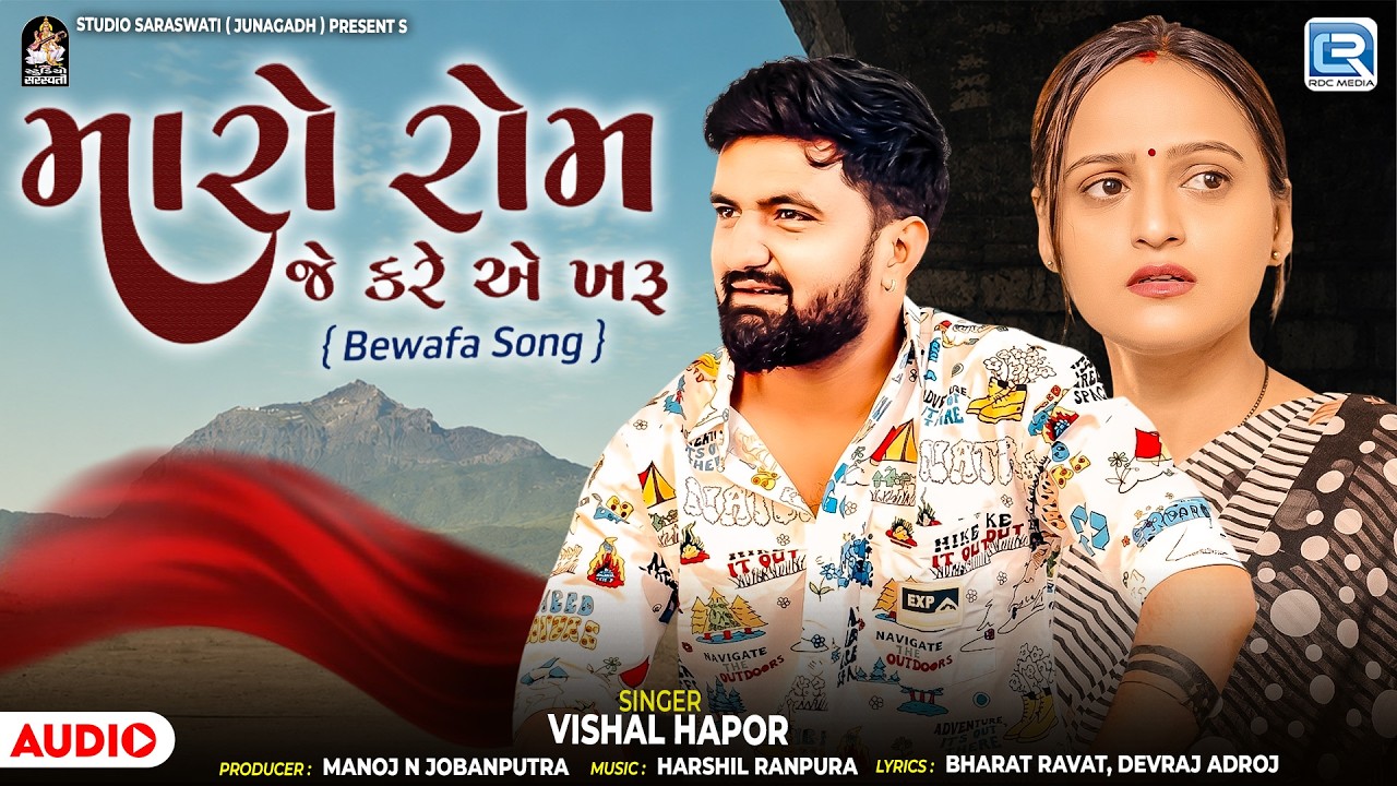 Vishal Hapor | મારો રોમ જે કરે એ ખરું | Maro Rom Je Kare A Kharu | Bewafa Song | New Gujarati Song