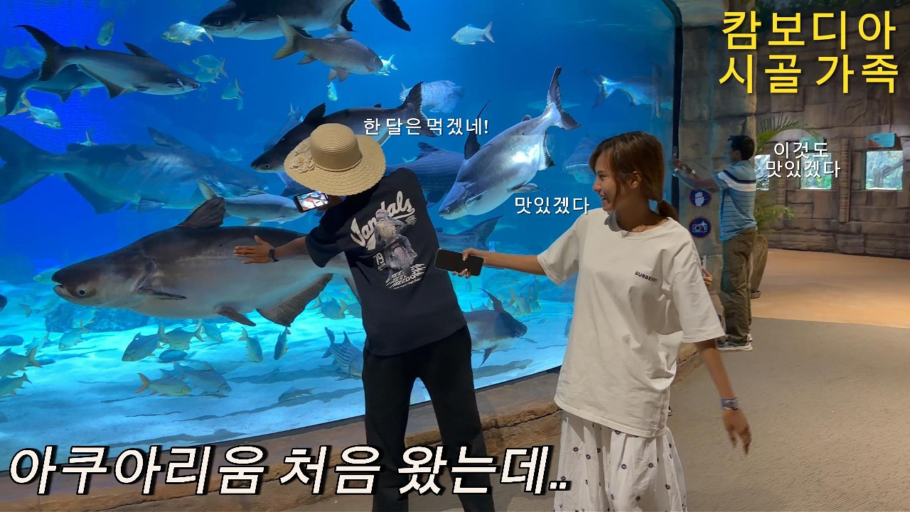 [ 가족여행 EP.8 ] 캄보디아 시엠립에 아쿠아리움 있네요