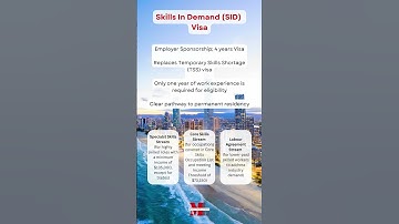 Skills in Demand (SID) visa is now in effect