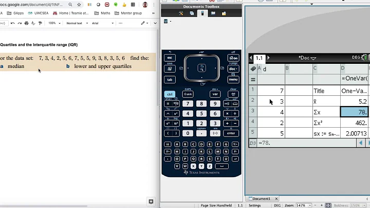 Quartiles and IQR on TI nspire