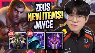 ZEUS TRIES JAYCE WITH NEW ITEMS! - T1 Zeus Plays Jayce TOP vs Olaf! | Season 2024