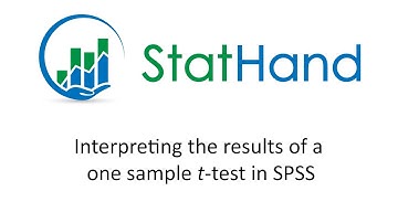 StatHand - Interpreting the results of a one sample t-test in SPSS