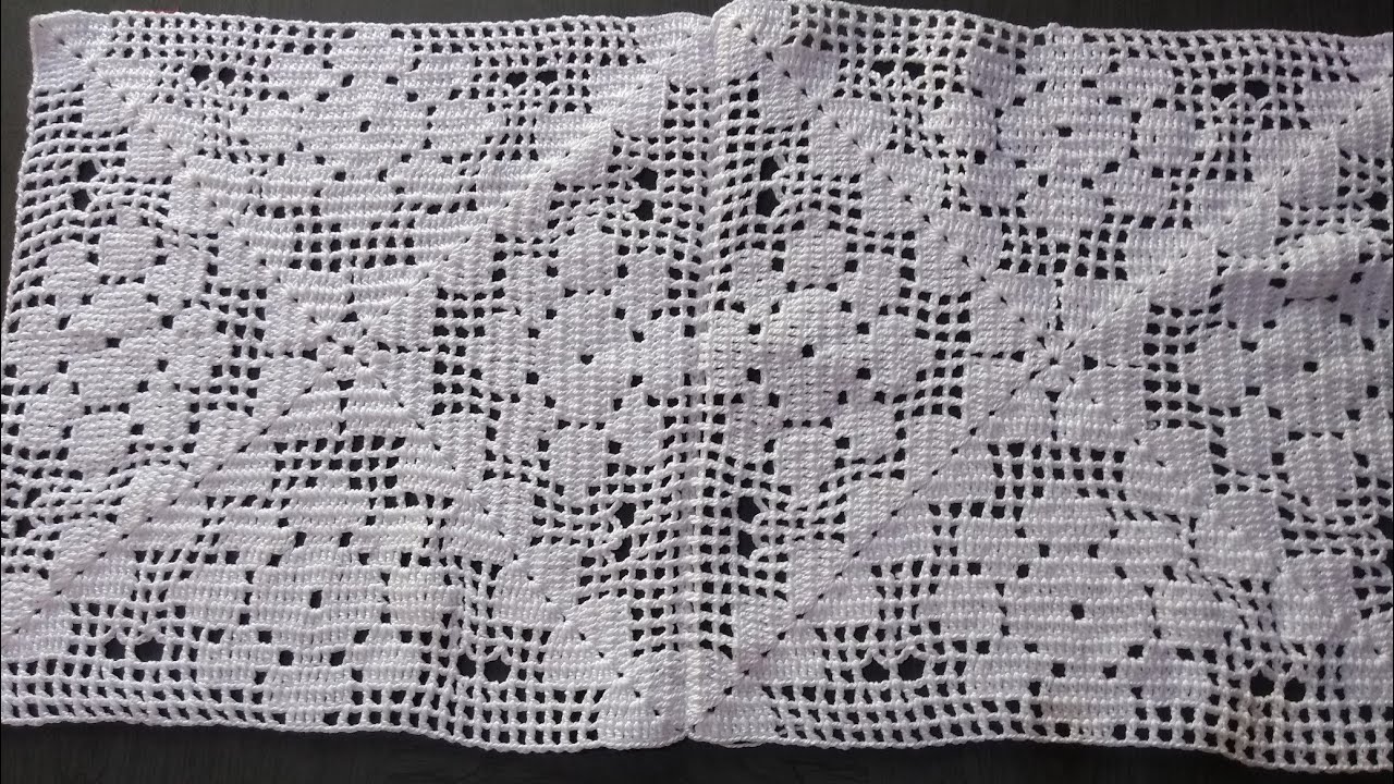 Square de crochê para caminho de mesa, colchas e toalhas de banquete, parte 4 final