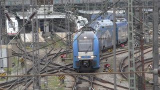 7 Trains in 3 Minutes: Trains at Munich Central Station