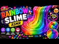 🌈 3 Rainbow BathTubs Filled with Candy 🍭 Magic Slime Cutting ASMR