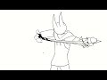 Mokusha summoning his weapons (Sword and AK)
