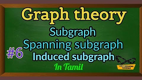 Subgraph |Spanning subgraph | Induced subgraph |with example|Graph theory | Limit breaking tamizhaz