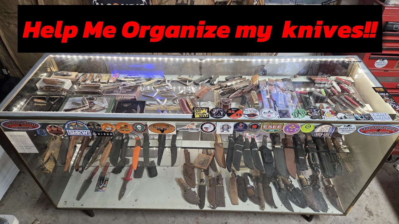 Organizing  my knife cabinet with your all's advise!