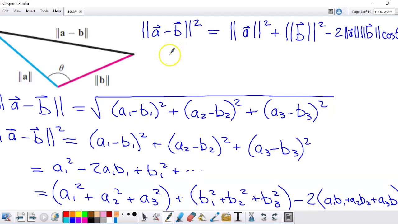 The Dot Product and Angles YouTube