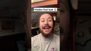 Hidden diesel leak! My wife was right!! 😱 #boat #shorts  #marriage #boatlife #liveaboards