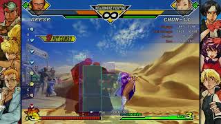 Capcom fighting collection 2 CVS2 JD punish Chun li super! I am jd God.
