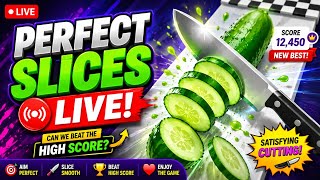 Perfect Slices Gameplay 🍅🥒 | Relaxing ASMR Cutting Challenge screenshot 3