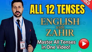 All 12 Tenses in English | Complete Tense Mastery with Zahir | #viral #video #grammar 