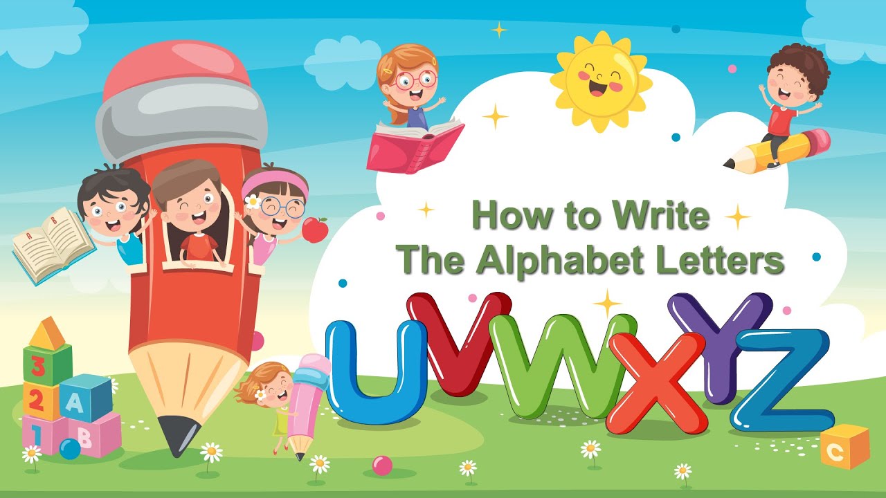 How to Write Capital Letters U V W X Y Z | Preschool Writing Practice | Junior Learning Verse
