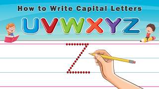 How To Write Capital Letters U V W X Y Z हद म Writing Practice