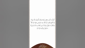 تلاوة في دقيقة سورة مريم الآيات من ٧٧ إلى ٨٠ الشيخ ماهر المعيقلي