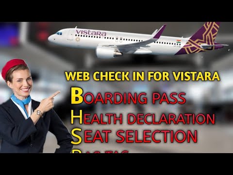 Web check-in VISTARA Boarding pass Seat Selection