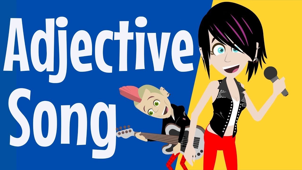 Rock Out sur la chanson des adjectifs pour les enfants Apprenez la grammaire anglaise avec cette chanson entranante