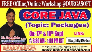 CORE JAVA (FREE Workshop) Offline/Online Training @ DURGASOFT