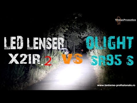 Led Lenser X21R.2 vs Olight SR95 S - short night test