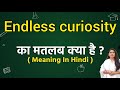 Endless curiosity meaning in hindi | Endless curiosity ka matlab kya hota hai | Word meaning