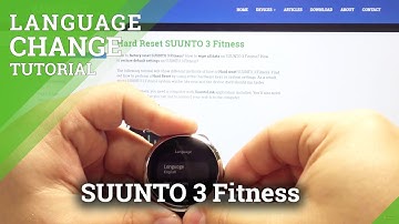 How to Change Language in SUUNTO 3 Fitness - Language Settings