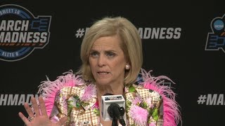 LSU Kim Mulkey WIN over Utah postgame, Elite-8 bound plus Angel Reese and LaDazhia Williams
