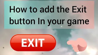 How to add the quit or Exit button in your game simplest way/#unity #game #gamedevelopment