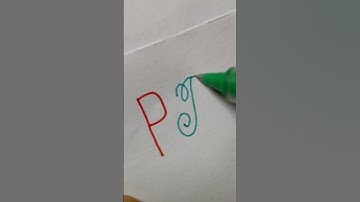 write P english letter in cursive handwriting #calligraphy #cursive #handwriting