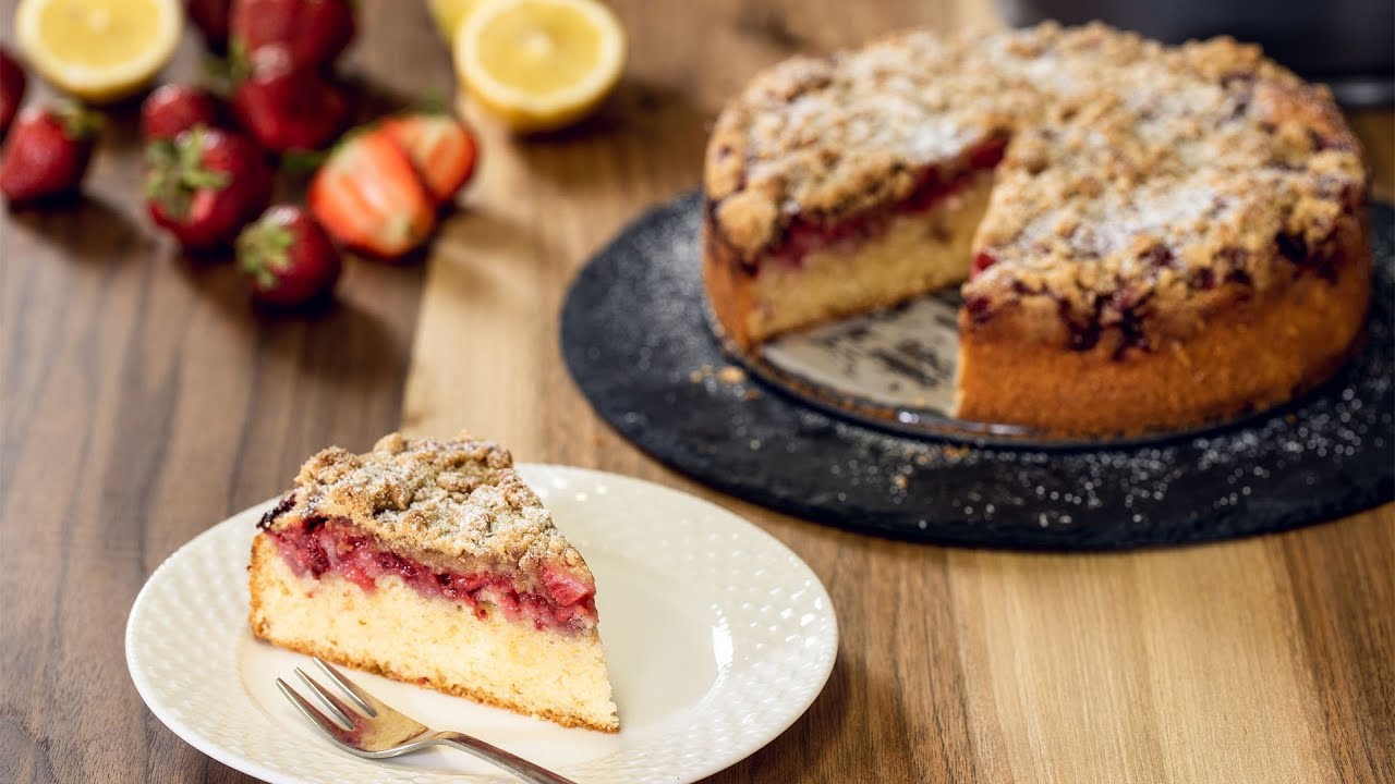 Strawberry Streusel Cake | Home Cooking Adventure