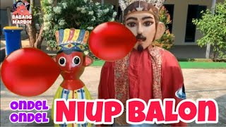 Ondel ondel tiup BALON trus main pecah balon berhadiah ES KRIM, COKLAT, JELLY | ONDEL ONDEL BETAWI